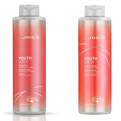Joico Youthlock Shampoo & Conditioner 1000ml (Pumpen enthalten)