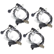 4-Pack Hands Free Headset for Retevis H-777 RT-5R RT-5RV RT-B6 Two-way Radio