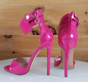 hot pink patent heels