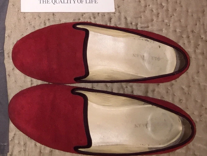 NIKE COLE HAAN¢ AIR SABRINA: rosso tango mocassini in pelle scamosciata moc fumatori scarpe