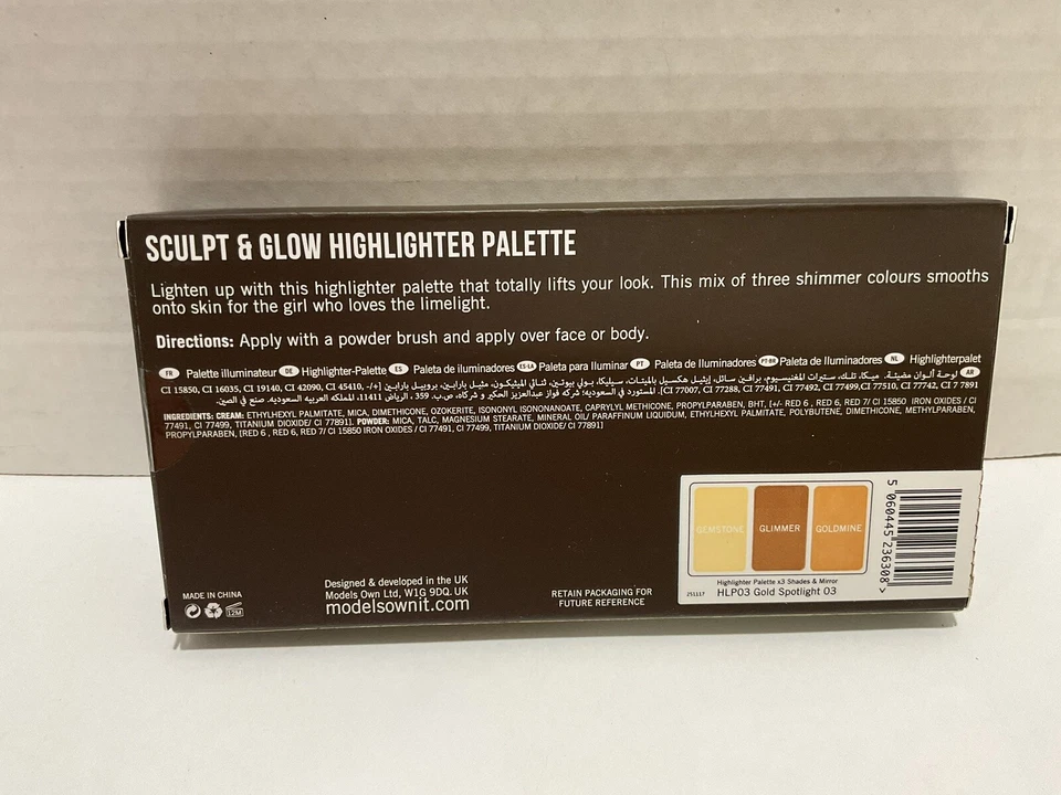 Models Own Sculpt & Glow Highlighter Palette - 3 Shades NIB - Image 2 of 2