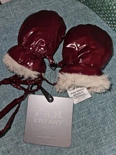 7 A.M. Enfant Polar Mittens - Size 0-6M- Bordeaux - MT200-S - Free Shipping