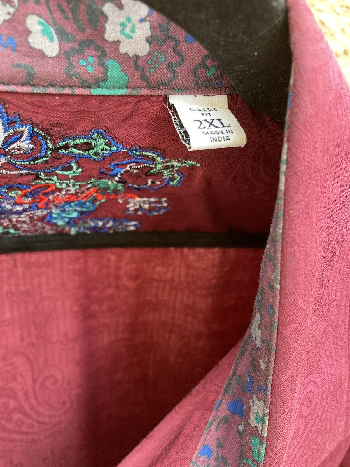 Men's Robert Graham Maroon Solid Button-Down Shir… - image 14