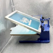 TECHTONGDA Desktop 1 Color 1Station Silk T-Shirt  Screen Printing Press Printer