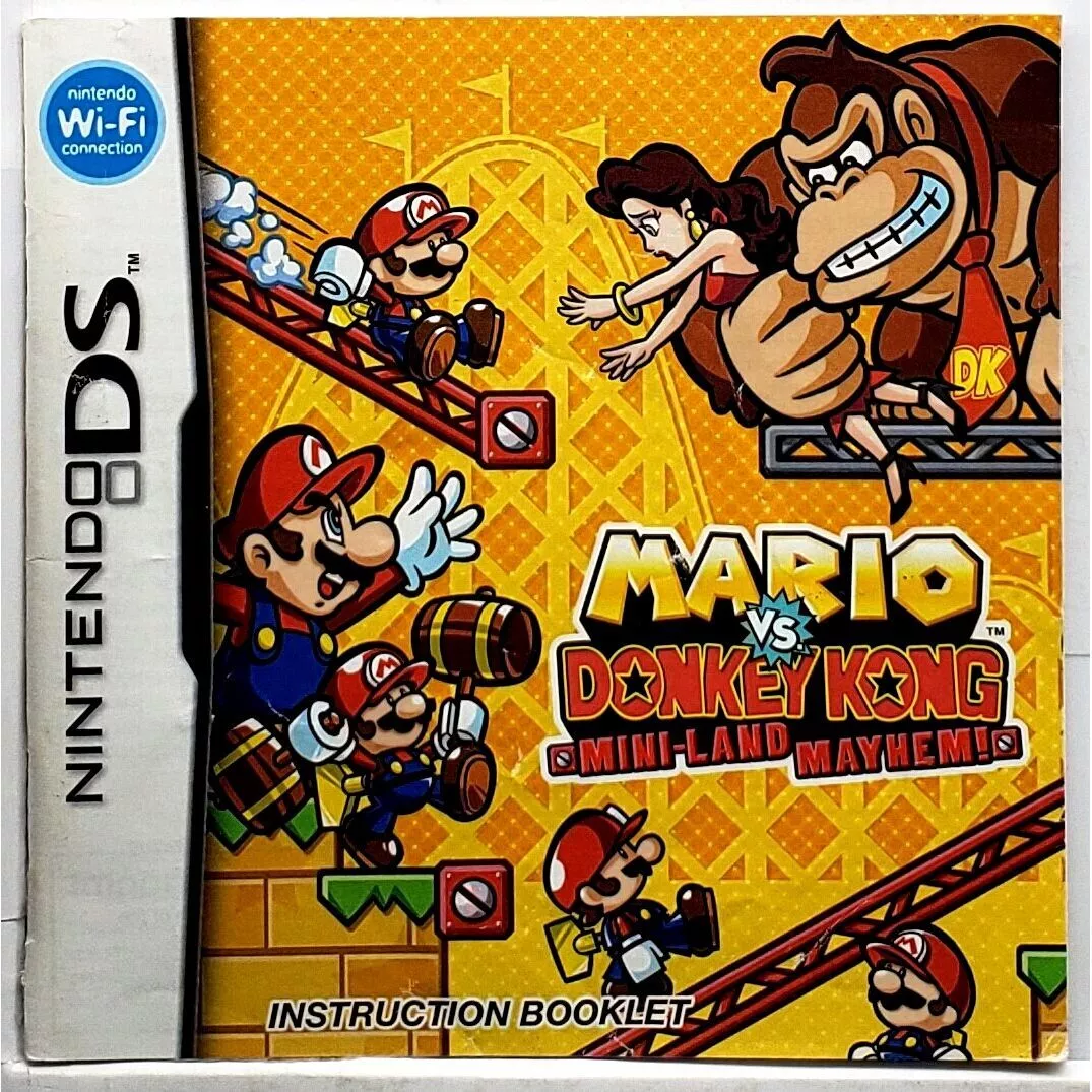 Manual Only) Mario vs. Donkey Kong Mini-Land Mayhem Nintendo DS Authentic