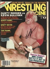 TC240  Abdullah the Butcher  Kevin Sullivan  signed Wrestling Magazine w/COA