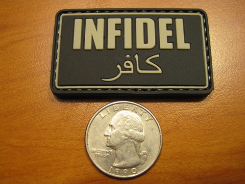 TACTICAL MILITARY MORALE PATCH "INFIDEL" PVC RUBBER WITH HOOK BACK LOOK & BUY! - Bild 2 von 12