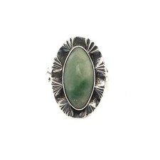 Sterling Silver Green Stone Ring
