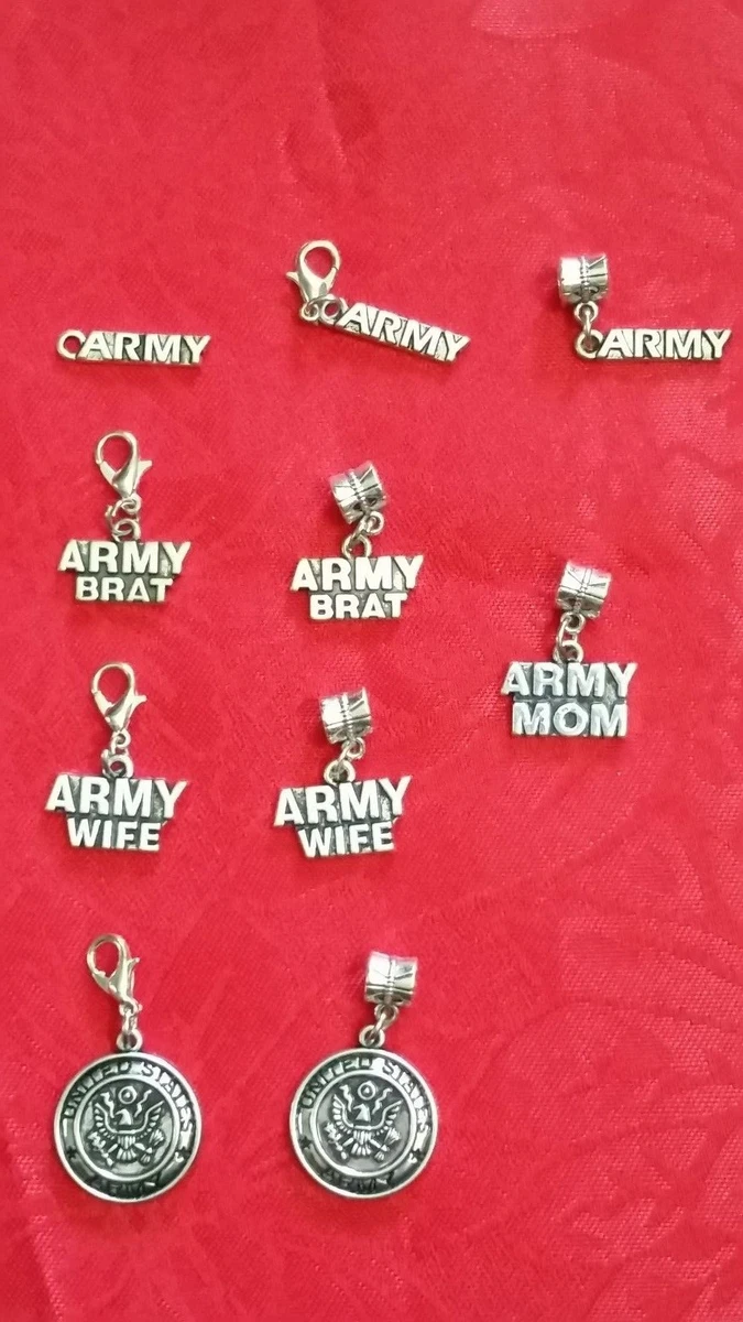 Army mom shop charm bracelet