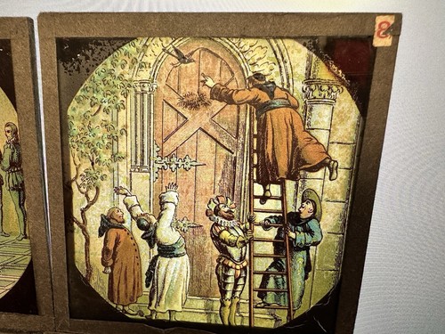 Magic Lantern Slides set of 12 THE JACKDAW OF RHEIMS Original Box - Picture 10 of 16