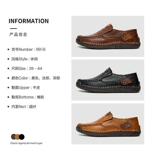New Womens Men's Leather Handmade Shoes Loafers Breathable Slip On Driving Boots - Bild 15 von 27