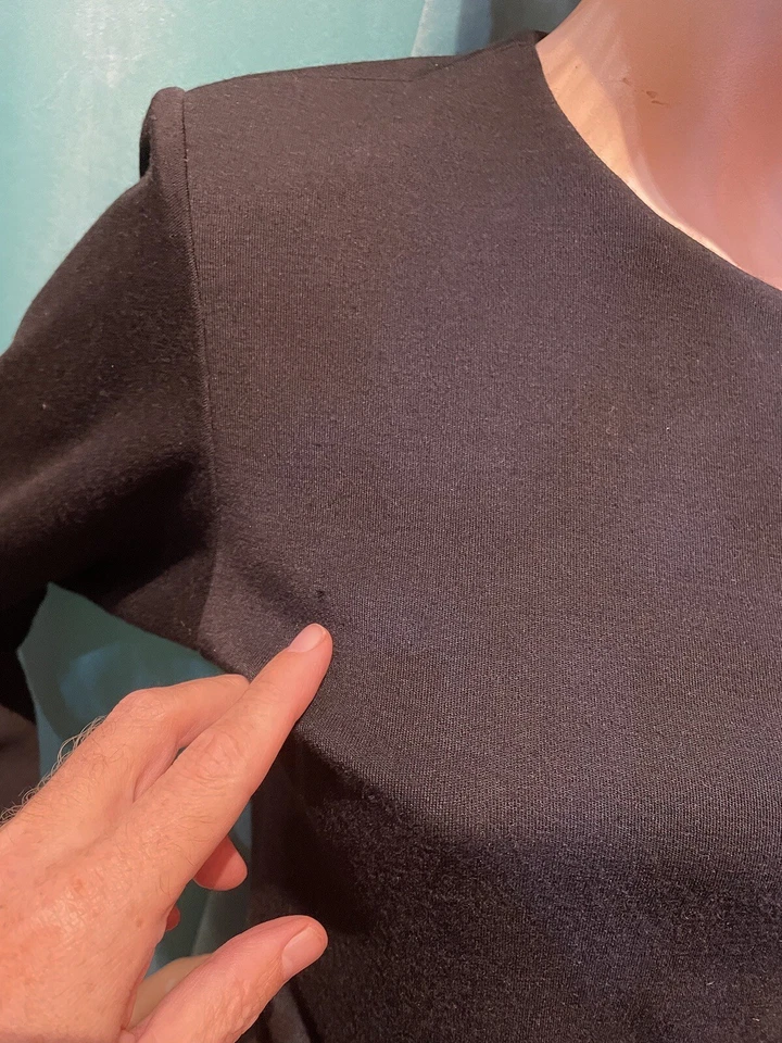 Vestido de cóctel negro vintage años 80 YSL Rive Gauche Paris Yves Saint Laurent Foto 4 de 4