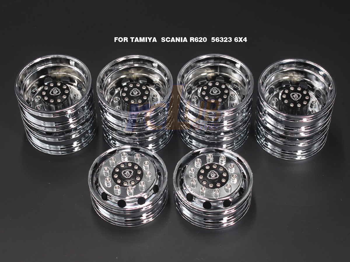 Tamiya 114 Tractor Trucks Wheels Electroplated wheels for Scania R620