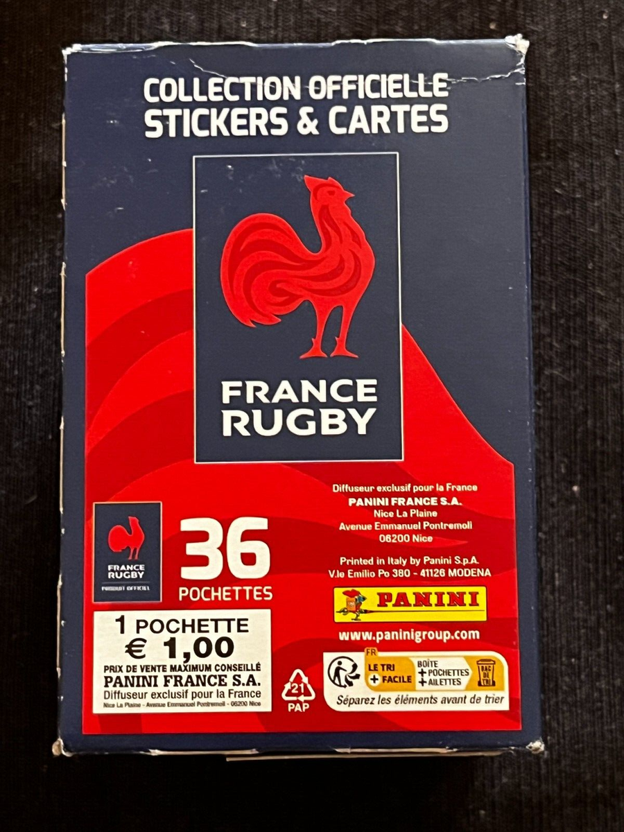 Panini Rugby Team France-Rage de Vaincre Box of 36 Pouches, 004729BOX36F