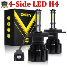 Pair 9003/H4 LED Headlight Bulbs Conversion Kit High Low Beam 6500K Bright White