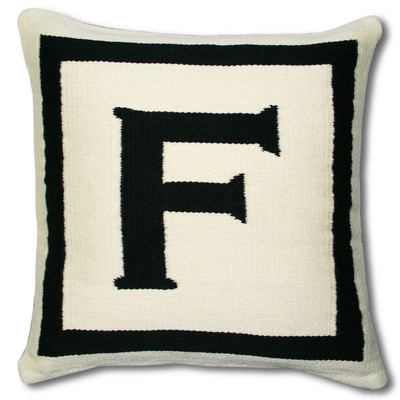 Jonathan Adler Acc Reversible Letter Throw Pillow F - NEW!