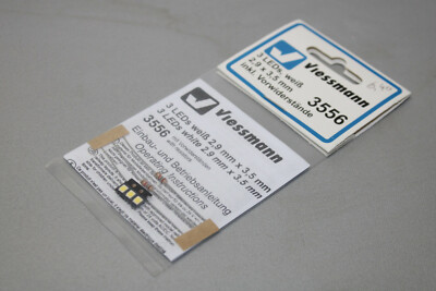 Viessmann 3556 3 white LEDs 2.9x3.5mm light H0 normal gauge original packaging
