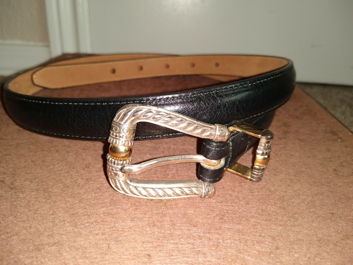Brighton Black Meridian Pant Belt Women\'s Size 34 B10773 Brighton Mixed Metal Reversible Leather Belt Womens Size  main image 3