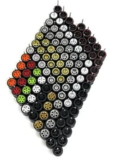 10 Wheel Sets Random Mixed 1/64 Size w/ Rubber Tires & Axles FAST USA SHIPPING!