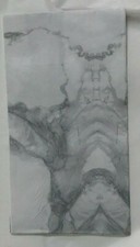 2 Pretty Paper Marble Print Napkins. White and gray in color. 