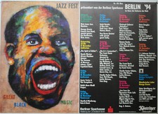 Jazz Fest Berlin Poster, Plakat, Concert, Tour, Berlin 1994, Günther Kieser