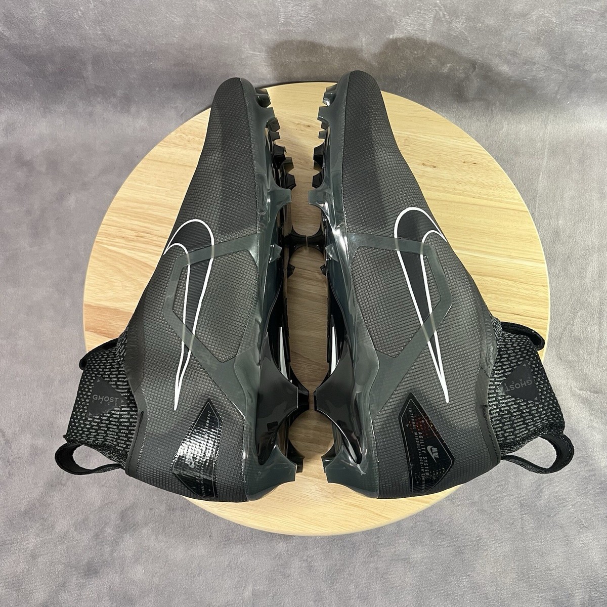 Nike Alpha Menace Elite 3 Flyknit Black Football Cleats Shoes Mens 12 CT6648-010 Nike Alpha Menace Elite 3 Football Cleats Black White CT6648  main image 2