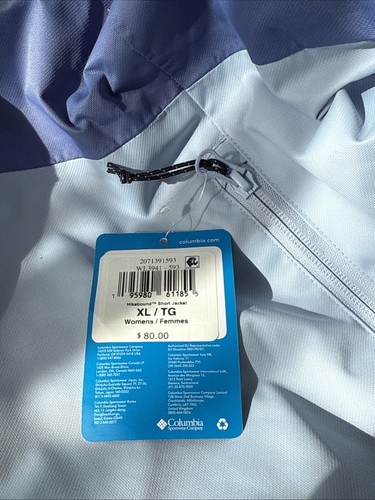 NWT Columbia Women's Hikebound Short Rain Jacket Purple Size XL Omni Tech - Picture 9 of 9