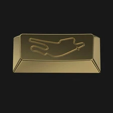 GMK Grand Prix x RAMA 'Le Mans' Brass PVD Artisan Keycap - GMK , Chery MX