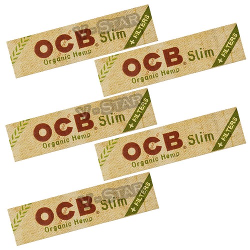 OCB ORGANIC HEMP ROLLING KING SIZE SLIM PAPERS + FILTERS 5/10/20/25/32 BOOKLETS - Picture 7 of 13