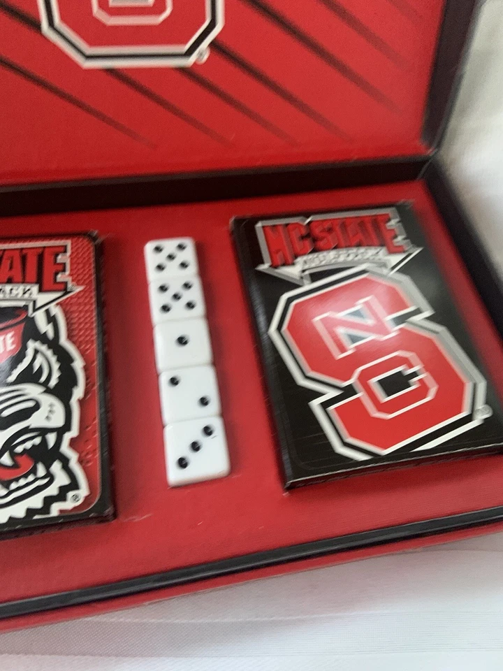🔴NCAA COLLEGIATE LICENSED🔴 NC State card dice game set Wolfpack - Image 2 of 4
