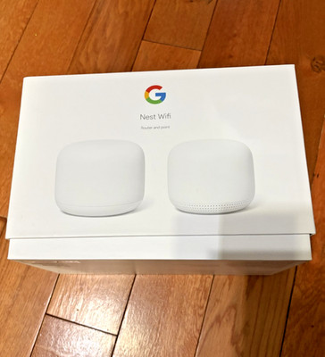Google Nest Wifi Router and Point - Snow