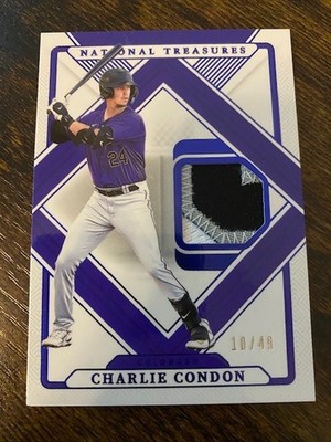 Charlie Condon - 2025 Panini National Treasures - Treasured Threads - #/49 - RC
