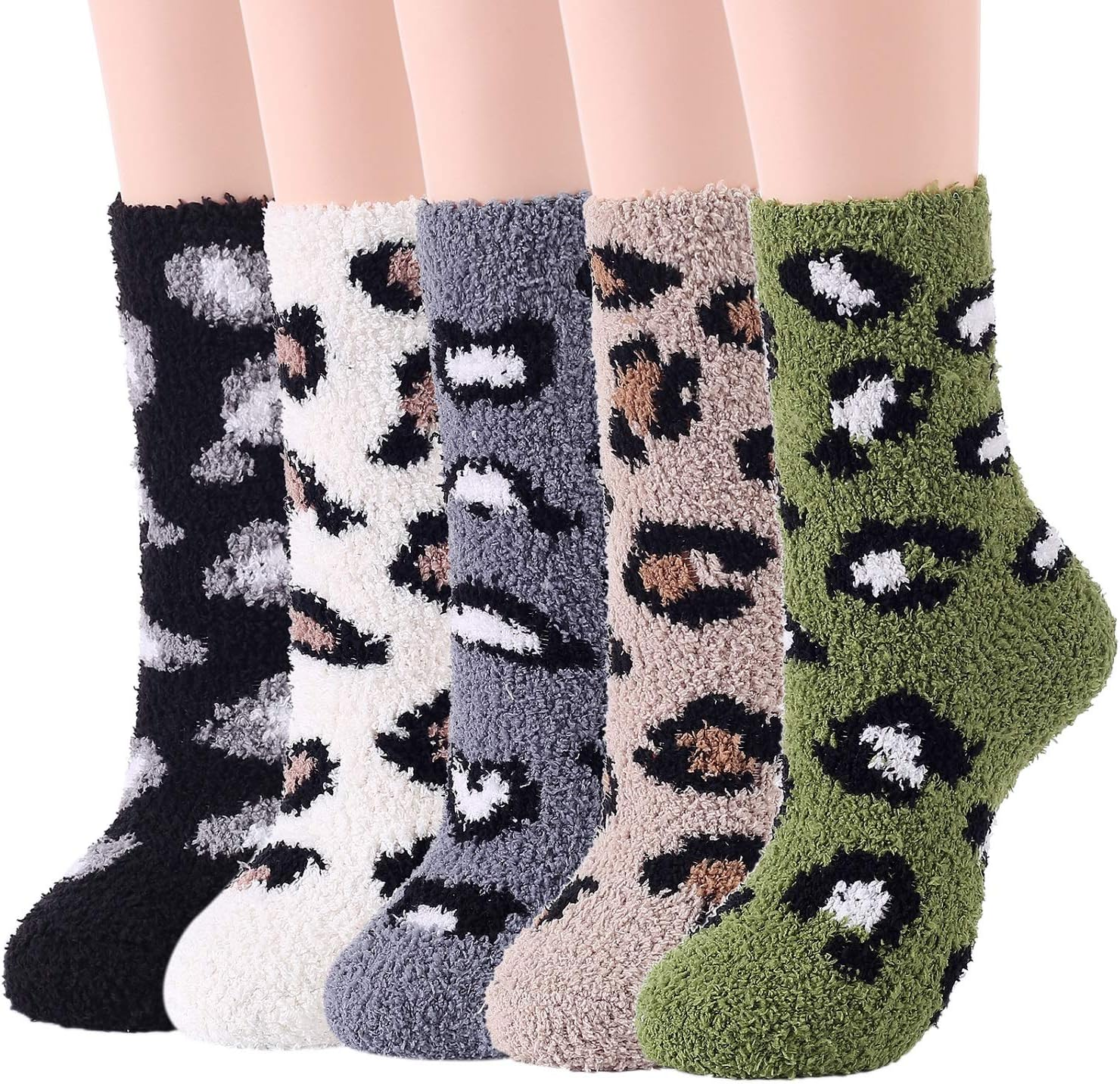 Women's Fuzzy Fluffy Cozy Warm Slipper Crew Socks