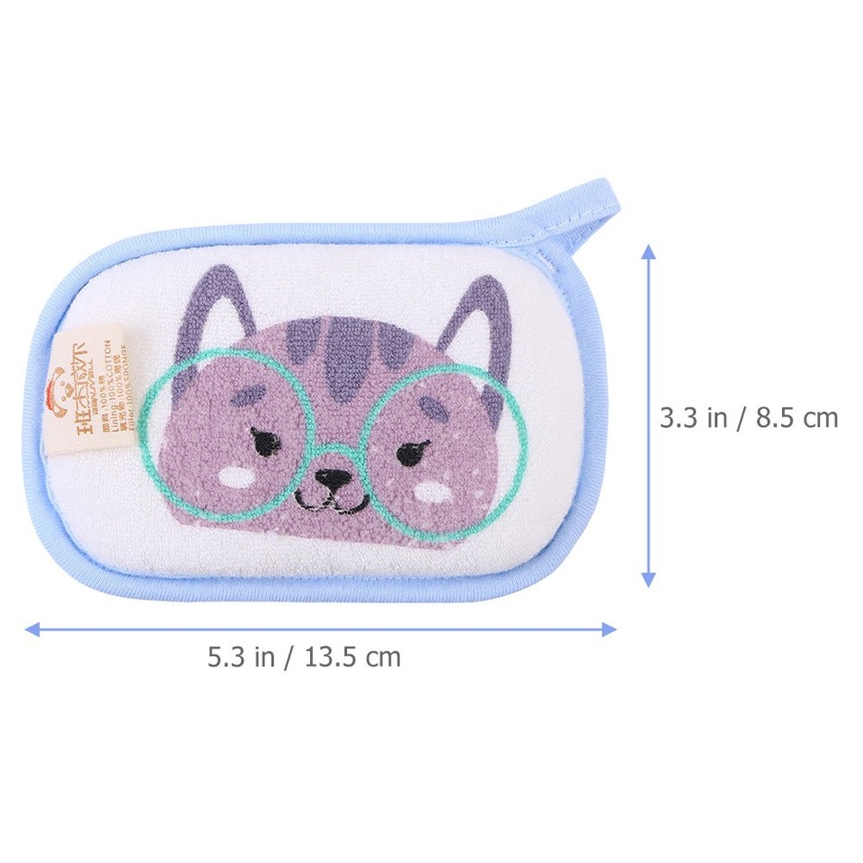 3Pcs Baby Bath Sponges Soft Absorbent Bath Scrubber Cartoon Animal ...