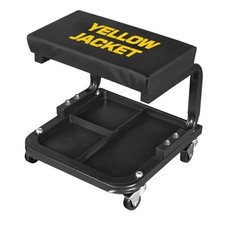 250 Lb Garage Stool with Wheels - Medium Mechanic Rolling Stool