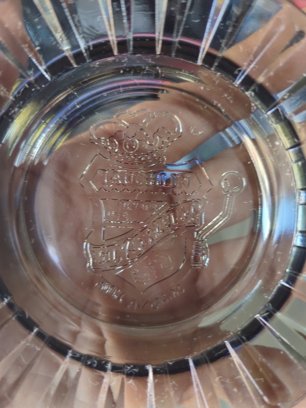 VINTAGE  EDGEWATER HOTEL & CASINO SMOKE GRAY GLASS ASHTRAY LAUGHLIN NEVADA