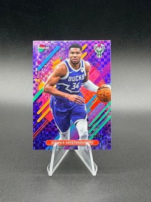 GIANNIS ANTETOKOUNMPO 2025-26 Topps Finest Rare #243 Purple X-Fractor 29/75