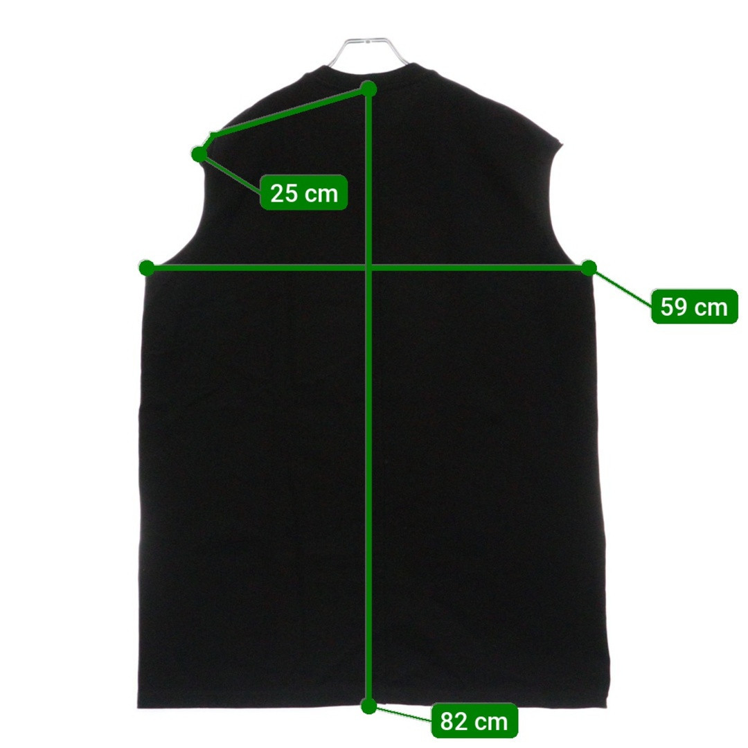 Rick Owens 24SS Tarp Sleeveless Cut Off Sew Black RU01D3160 Rick Owens 24SS Tarp Sleeveless Cut Off Sew Black RU01D3160