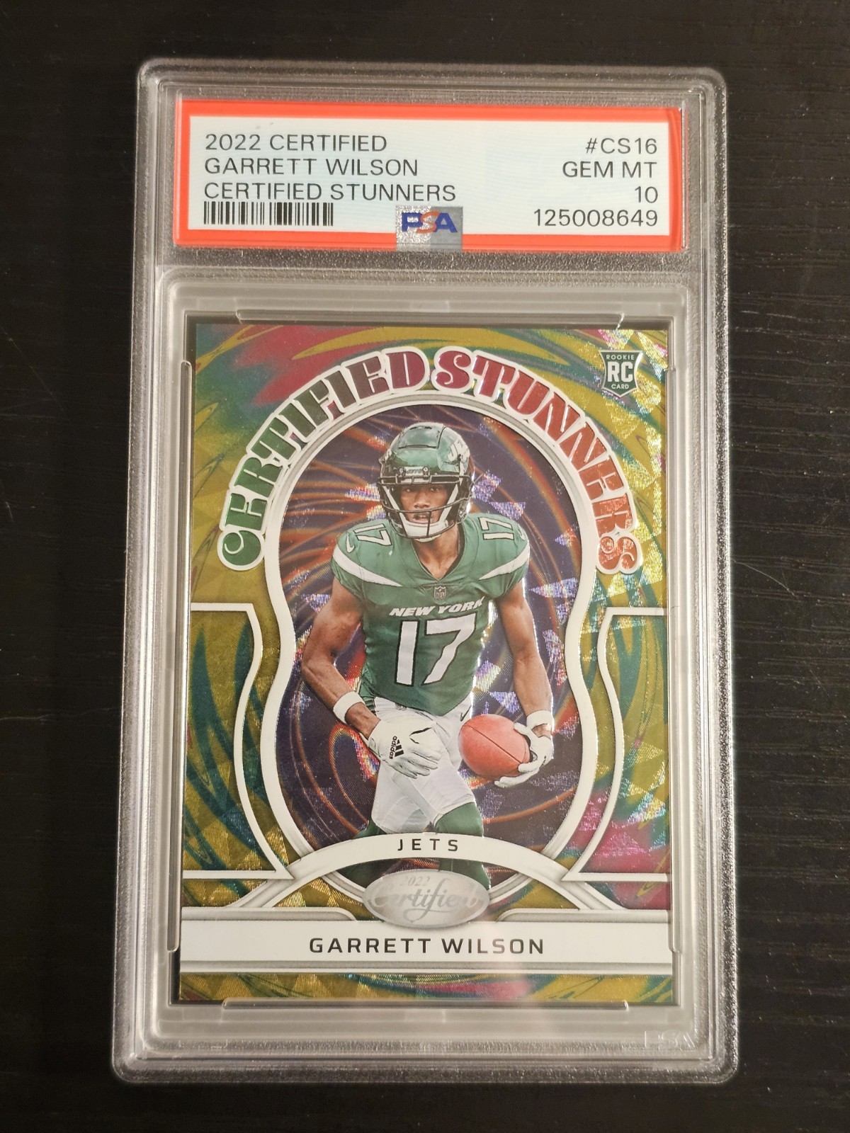 Garrett Wilson 2022 Panini Certified Certified Stunners Case Hit PSA 10 💎 Mint