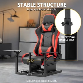 Marada Racing Flight Game Mount With Red Seat Compatible For Thrustmaster A10C