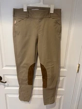 Tailored Sportsman Tan Knee Patch Side Zip Size 32