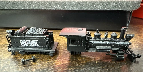 GHQ Nn3 Rio Grande Southern 4-6-0 Body/Boiler/Cab w/Tender - Black No Mechanism
