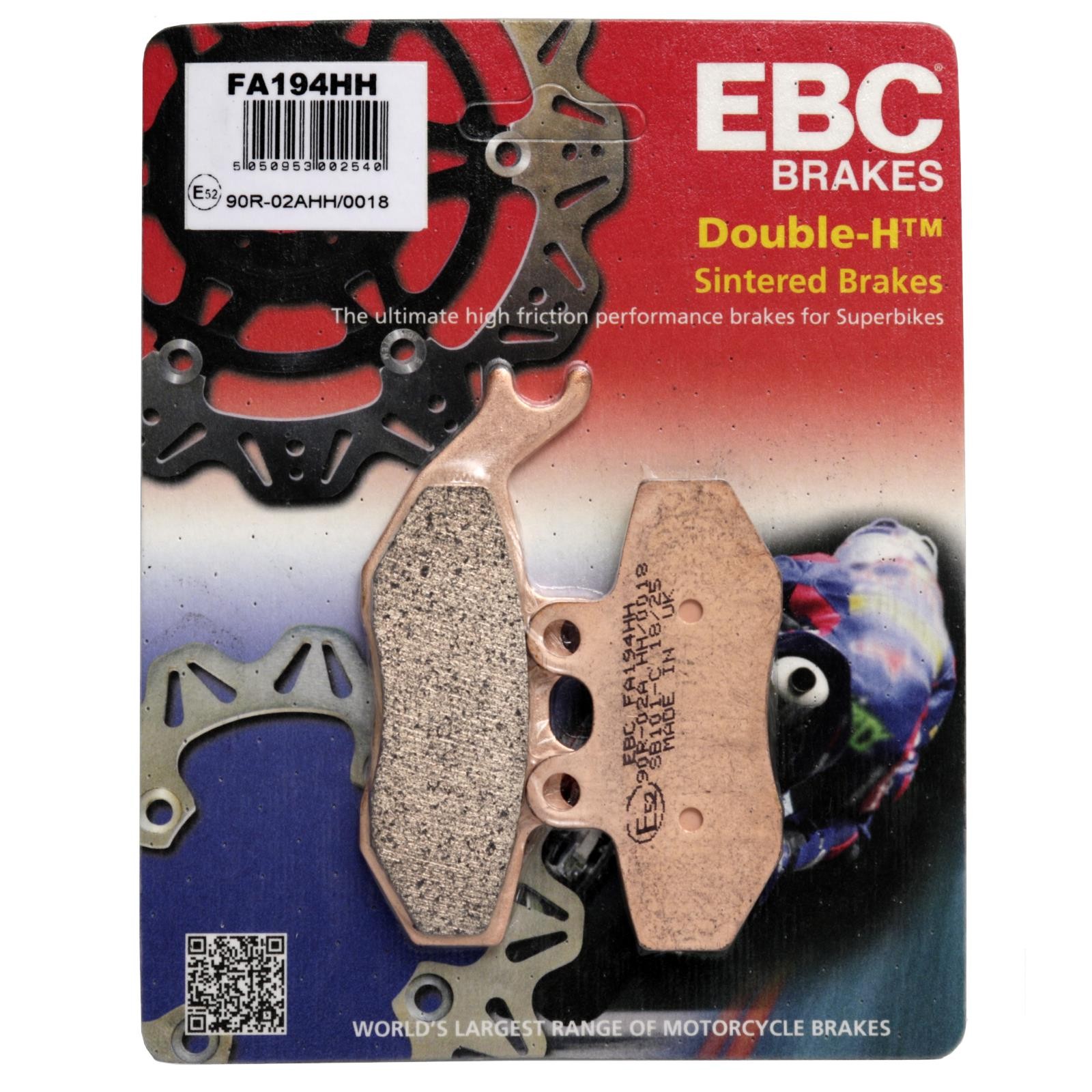 SHERCO SM 0.5cc Black Panther 2008-2010 EBC FA194HH Sintered Brake Pads Front
