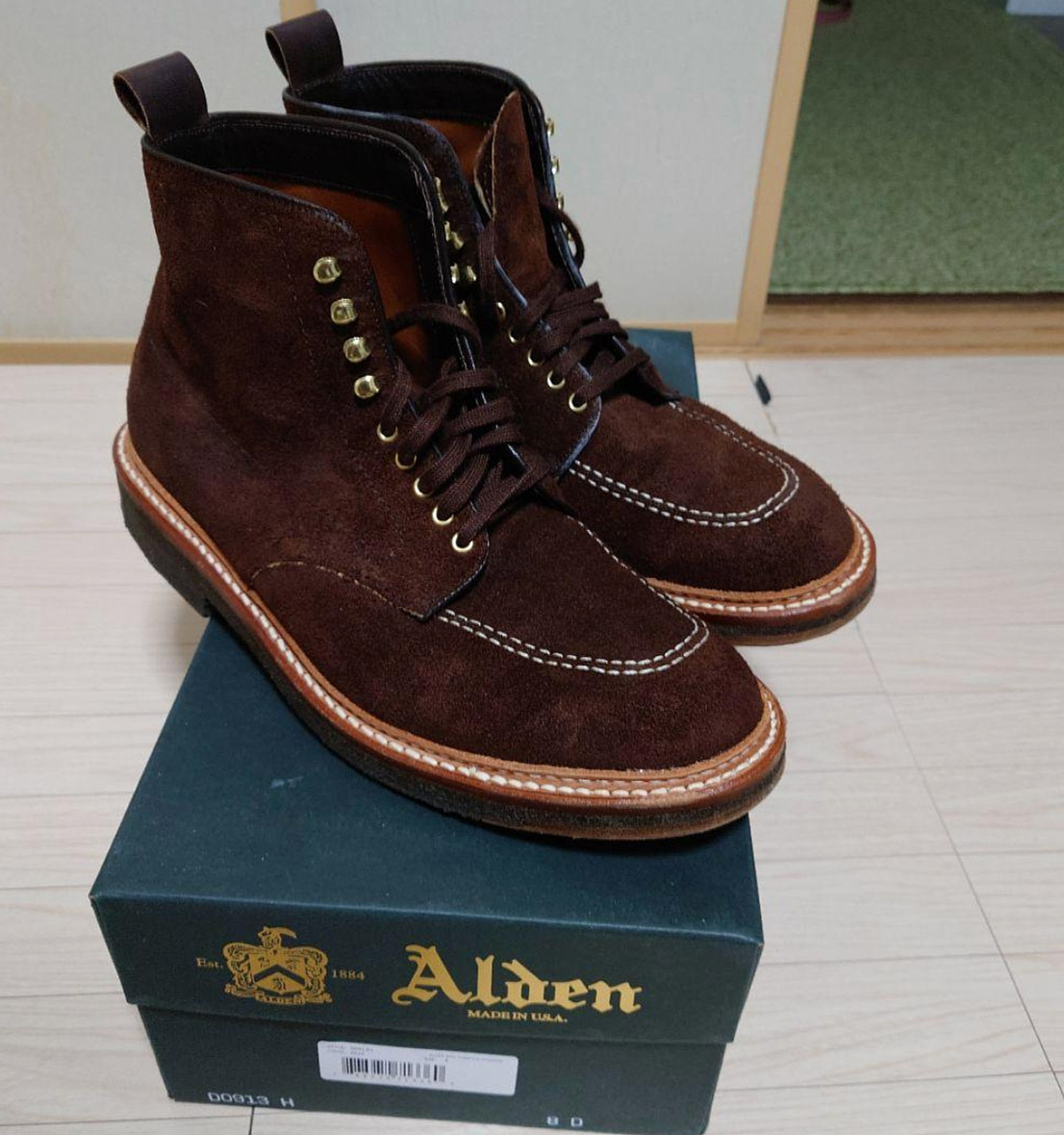 Alden D0913H Tobacco Reverse Chamois Indy Boot