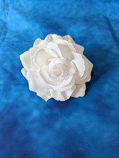 Flower Single White With Greenery Hair Clip Or Pin Vintage Inspired Accessory