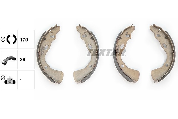 Textar Bremsbackensatz Hinterachse U.A. FüR Ford Usa, Kia, Mazda-image