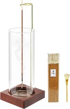 Incense Holder,Wooden Holder for Sticks with 20 1 Pack, Brown 