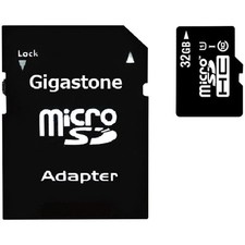 GIGASTONE  Camera Plus 32-GB UHS-I U1 A1 Class 10 microSD Card with Adapter