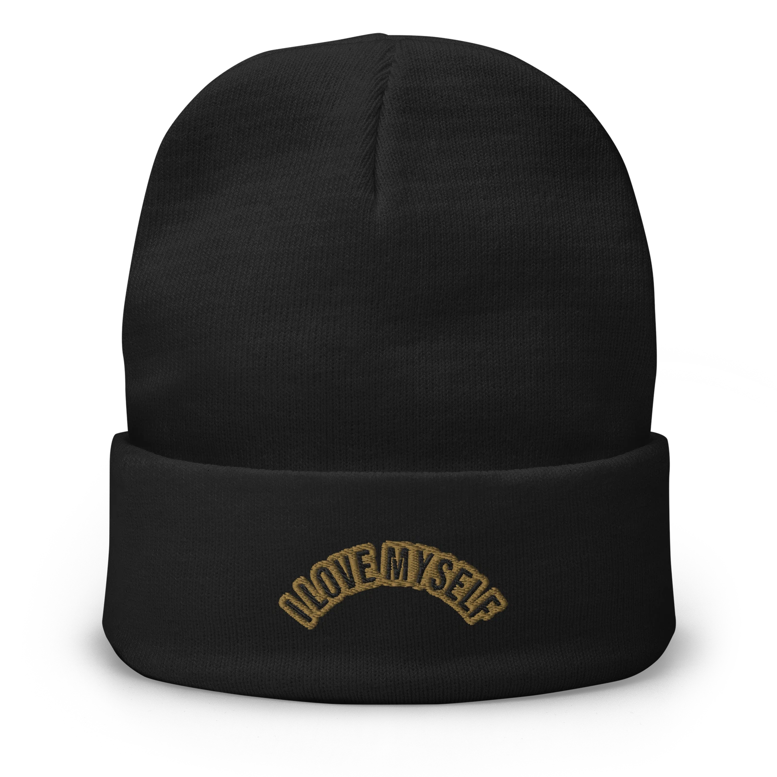 Urban Vibes Self Love Embroidered Beanie Black Knit Hat Positive Message Gift