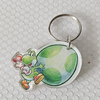 Super Mario Promo Yoshi's New Island Nintendo 3DS Acrylic Keychain 2'' RARE